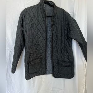 Mens quilted down reversible jacket